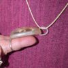 Vintage Handmade Resin Pendant | Embedded Shell Pieces & Glitter Background | Beaded Hook and Adjustable Cord Necklace (18-20") - Image 4