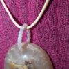 Vintage Handmade Resin Pendant | Embedded Shell Pieces & Glitter Background | Beaded Hook and Adjustable Cord Necklace (18-20") - Image 6