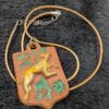 Vintage Château Codignat Clay Medallion Pendant | French Souvenir with Leaping Animal & Plant Motif | Historic Collectible - Image 9