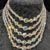 Choice of Vintage Five-Strand Aurora Borealis Crystal Necklaces | Graduated Multi-Strand Design | Adjustable 13-16” Choker - Image 3