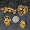 Vintage Gold Tone Brooches | Floral & Grape Pins | Romantic and Timeless Vintage Elegance - Image 5