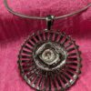Vintage 925 Sterling Silver Collar Necklace with Bold Silver-Tone Pendant | Mid-Century Modern Statement Jewelry - Image 6