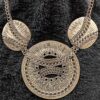 Vintage Tribal-Inspired Statement Necklace | Adjustable 22” Silver-Tone Multi-Disc Design | Boho & Bold - Image 5