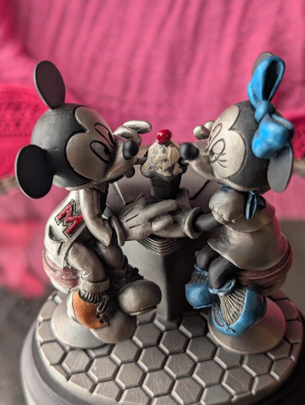 RARE Disney Mickey & Minnie "Sippin' Soda"  Collectible Chilmark Pewter | "Sweethearts Too" Collection | Limited Edition | 1994 Hudson Creek