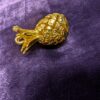 RARE: Gold-Tone Pineapple Pendant | Articulated Moving Fruit Charm | Retro Tropical Jewelry | Pineapple Enthusiast Pendant - Image 8