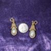 Pair: Vintage Sarah Coventry Golden Mushroom Faux Pearl Pendants | Gold-Tone Mushroom  & Faux Pearl | Versatile as Pendants or Zipper Pulls - Image 2
