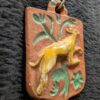 Vintage Château Codignat Clay Medallion Pendant | French Souvenir with Leaping Animal & Plant Motif | Historic Collectible - Image 4