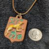 Vintage Château Codignat Clay Medallion Pendant | French Souvenir with Leaping Animal & Plant Motif | Historic Collectible - Image 8