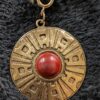 Vintage Sarah Coventry 36" Mahogany Beaded Necklace with Medallion | 1978 "Safari" Collection | Boho Chic Statement Jewelry - Image 2