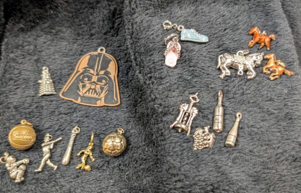 Vintage Charm Lot | Choice of Sports, Sci-Fi, Wine, Shoes, or Horse Charms | Unique Collectible Jewelry & Crafting Pieces