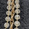 Vintage Sarah Coventry Three-Strand Clear Bead with Gold Chain Necklace & Bracelet Set | 18"-20" Necklace | 7" Bracelet - Image 4