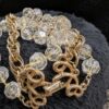 Vintage Sarah Coventry Three-Strand Clear Bead with Gold Chain Necklace & Bracelet Set | 18"-20" Necklace | 7" Bracelet - Image 5