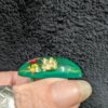 Vintage Lucite Floral Brooch | Retro Green Oval Pin with Encased Dried Flowers – Nature’s Beauty Preserved! - Image 3