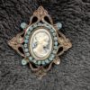 Vintage Brooch & Pendant Collection | Choice of Cameo, Floral set, or Sterling Silver and Jade Green Pin | Elegant and Timeless! - Image 8