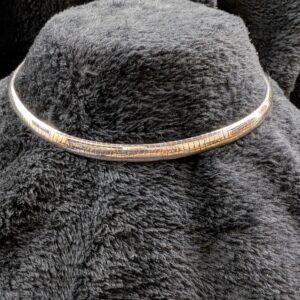 Vintage Italian Sterling Silver Omega Chain Necklace | Stamped 925 IJC | Sleek & Minimalist Design | Double Up for Bracelet