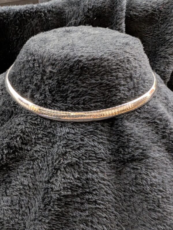 Vintage Italian Sterling Silver Omega Chain Necklace | Stamped 925 IJC | Sleek & Minimalist Design | Double Up for Bracelet