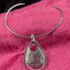 Vintage Silver-Tone Hammered Metal Collar Necklace | Bold Statement Pendant | Boho & Southwestern Chic - Image 4