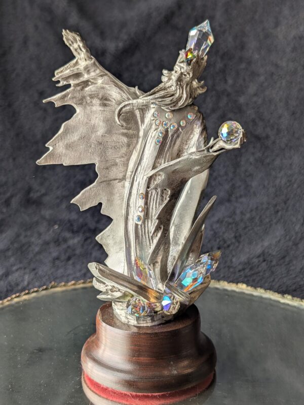 RARE "The Ice Wizard" by James Lane Casey | Perth Pewter Limited Edition 2056/2500 | Fantasy Sculpture | Crystals | Mythical Art Collectible