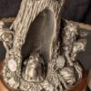 RARE "The Secret of the Haunted Tree" by John Dennett 1992 | Perth Pewter Limited Edition | Spooky Fantasy Sculpture with Crystals - Image 4