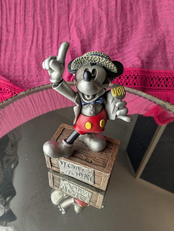 Disney Chilmark Pewter "Getting Out the Vote" | Mickey Mouse Figurine 1996 | Hudson Creek The Lance Corporation Collectible