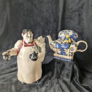 Royal Doulton 'Real Old Willow' Teapot & Department 56 'Coffee Break' Italian Maitre D’ Teapot – Choice of  Collectibles!