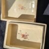 Antique Japanese Satsuma Dresser Box | Taisho Period Hand-Painted Porcelain with 4 Fan Trinket Trays - Image 5