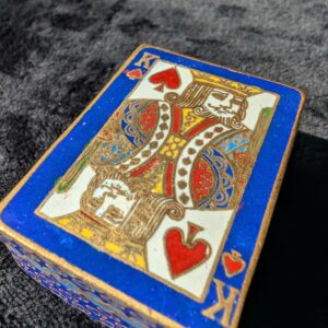 Rare Enamel RED King of Spades Trinket Box | Playing Card Theme | Hard-to-Find Collectible | Poker Themed Trinket Box