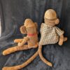 Vintage Sock Monkey Pair | Handmade Folk Art Plush | Americana Nostalgia with Classic Charm | Handmade Sock Monkey Set of 2 - Image 5