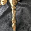 Vintage Brass Pair Wall Sconces | Elegant Pair of Large Candle Holders | Ornate Antique Lighting | Indian Brass and Glass Decorative Sconces - Image 7