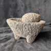 Vintage Mexican Lava Stone Molcajete Mortar and Pestle | Hand-Carved Volcanic Rock | Rustic Three-Legged Spice Grinder - Image 5
