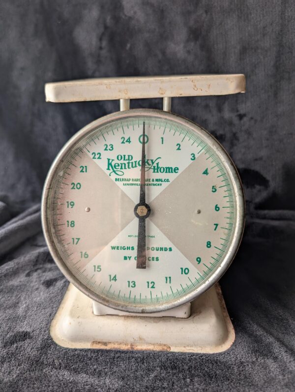 Vintage "Old Kentucky Home" Kitchen Scale by Belknap Hardware | Rustic Farmhouse Decor | Mechanical Weighing Scale | Advertisement Scale