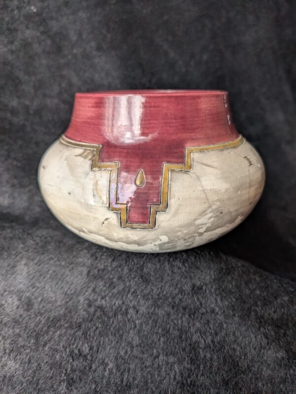 Signed J. Rodriguez 1994 Southwest Pottery Vase | Hand-Painted Ceramic Pot | 7” Rustic Decor | Desert Boho Home Accent