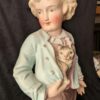 Antique French Bisque Porcelain Boy and Girl Statues | 19th-Century Pair - Image 5