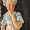 Antique French Bisque Porcelain Boy and Girl Statues | 19th-Century Pair - Image 3