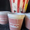 Vintage Ceramic Popcorn Bowl Set | Large Serving Bowl & 4 Individual Bowls | Retro Movie Night Decor - Image 3