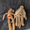Vintage Sock Monkey Pair | Handmade Folk Art Plush | Americana Nostalgia with Classic Charm | Handmade Sock Monkey Set of 2 - Image 6