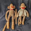 Vintage Sock Monkey Pair | Handmade Folk Art Plush | Americana Nostalgia with Classic Charm | Handmade Sock Monkey Set of 2 - Image 7
