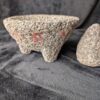 Vintage Mexican Lava Stone Molcajete Mortar and Pestle | Hand-Carved Volcanic Rock | Rustic Three-Legged Spice Grinder - Image 4