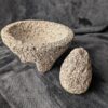 Vintage Mexican Lava Stone Molcajete Mortar and Pestle | Hand-Carved Volcanic Rock | Rustic Three-Legged Spice Grinder - Image 6