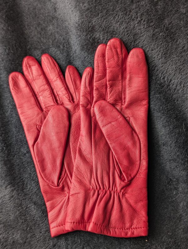 Vintage Fownes Red Leather Gloves | Size 7 | Soft Lined Leather Driving Gloves | Classic Mid-Century Winter Fashion