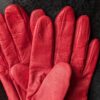 Vintage Fownes Red Leather Gloves | Size 7 | Soft Lined Leather Driving Gloves | Classic Mid-Century Winter Fashion - Image 6