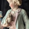 Antique French Bisque Porcelain Boy and Girl Statues | 19th-Century Pair - Image 6