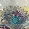 Vintage Blue Hobnail Vase | Ruffled Edge Art Glass | Mid-Century Hand Blown Style | Light Catching Beauty | Elegant Curvy Statement Piece - Image 6