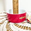 Christmas Chokin Trinket Box | Jamestown China Made in Japan | Red Holiday Porcelain with 24K Gold Trim | Poinsettia Lid | Elegant Gift Idea - Image 7