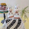 Vintage Cow Salt and Pepper Shakers | Cute Cow Set with Brown Spots and Bows | Farmhouse Salt & Pepper Set | Barnyard Fun - Image 8