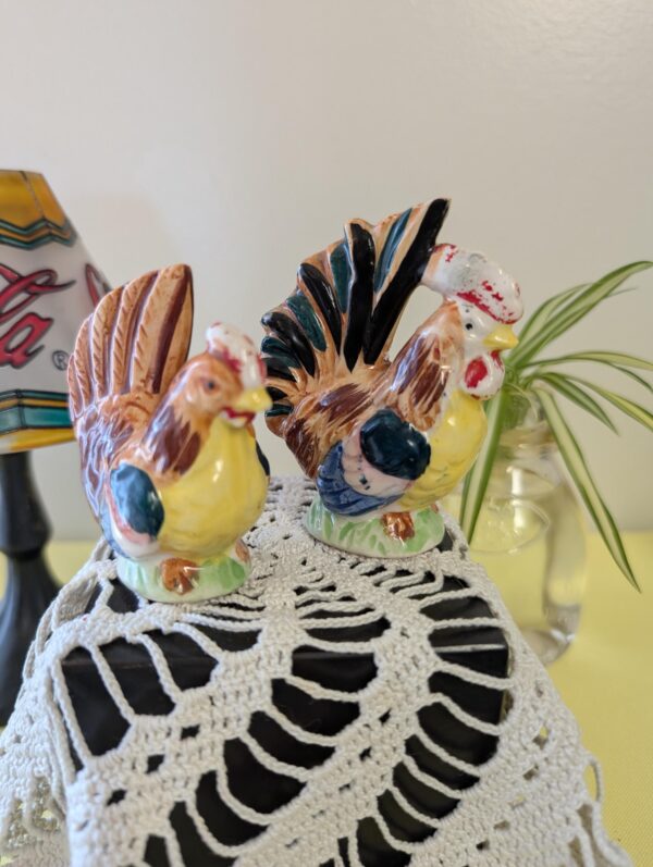 Vintage Rooster & Hen Salt and Pepper Shakers | Hand-Painted Ceramic Japan Set | Farmhouse Kitchen Charm!