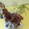 Vintage Novelty Salt & Pepper Shakers | Brown Ceramic Rocking Chair and Pot-Belly Stove | Clinton CT Souvenir | Fun Collectible Shakers - Image 6