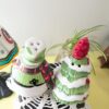 Fitz and Floyd Christmas Tree & Snowman Salt and Pepper Shaker Set | Ceramic Holiday Shakers | Collectible Christmas Kitchen Decor - Image 5