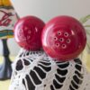 Fiestaware Scarlet Salt & Pepper Shaker Set | Fiesta Red Ball Shakers | Glossy Ceramic Pedestal Tableware | Vintage Homer Laughlin - Image 4