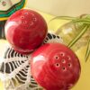 Fiestaware Scarlet Salt & Pepper Shaker Set | Fiesta Red Ball Shakers | Glossy Ceramic Pedestal Tableware | Vintage Homer Laughlin - Image 6